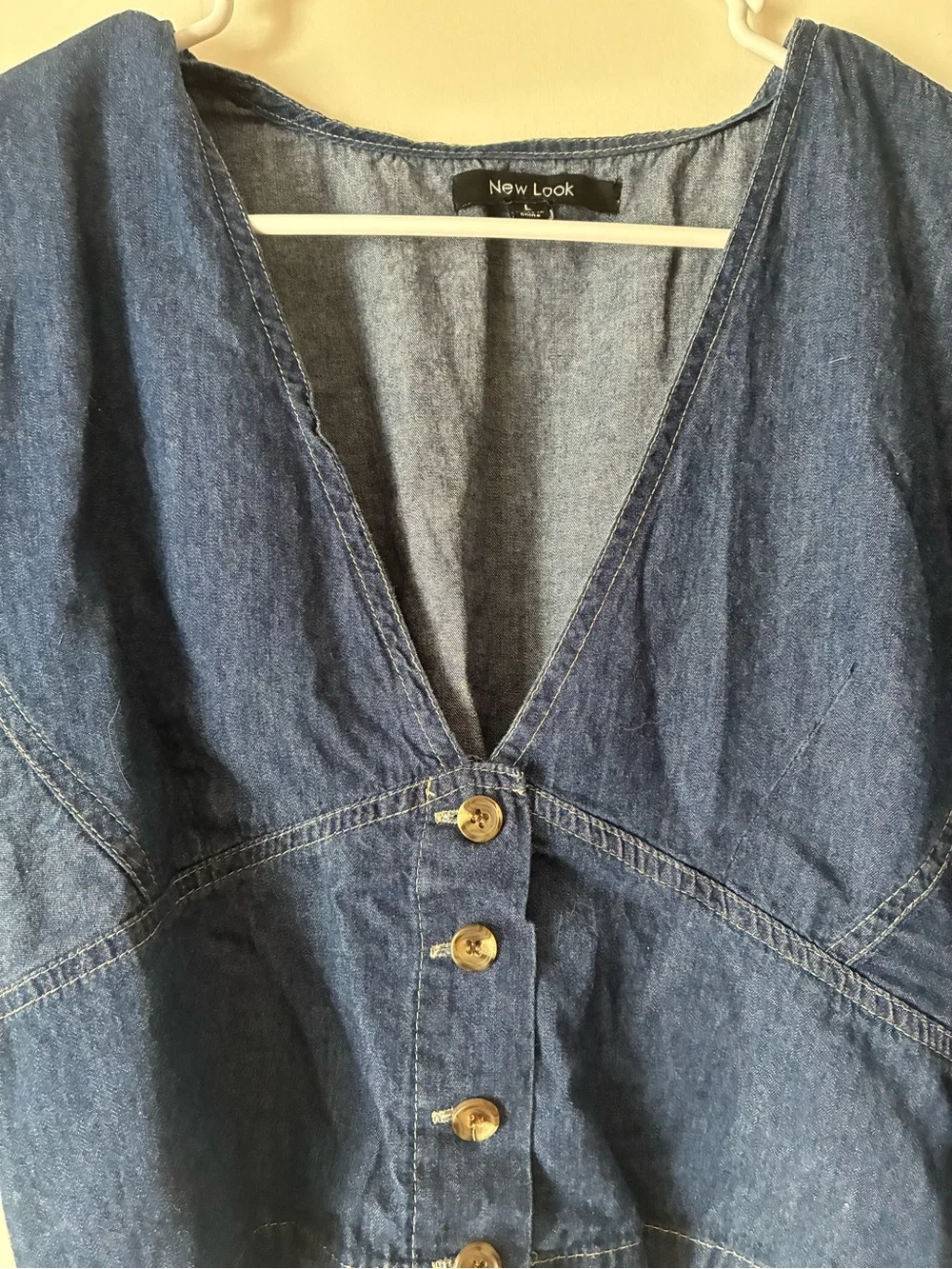 100% Cotton Denim Cropped Top
